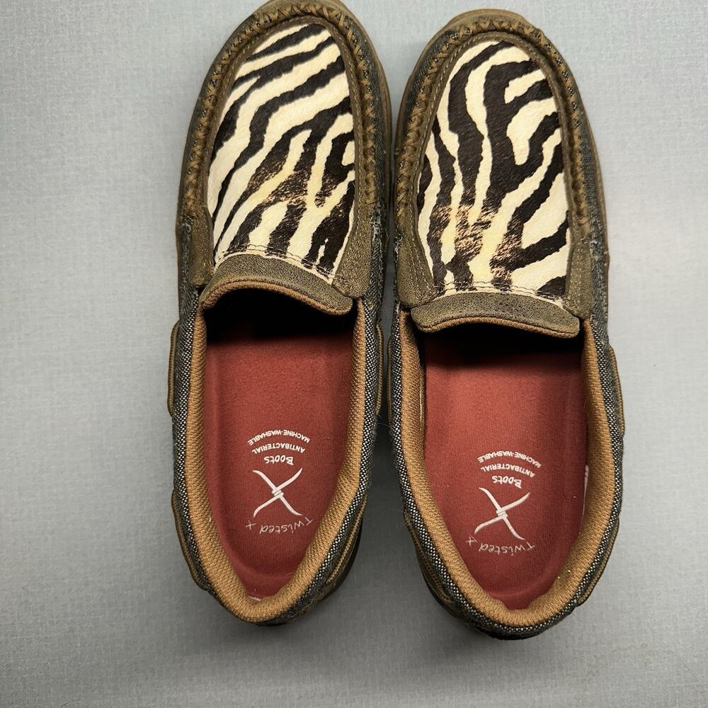 Twisted X Zebra Print driving moccasins ECO TWX‎ Women’s 9M - Picture 8 of 16